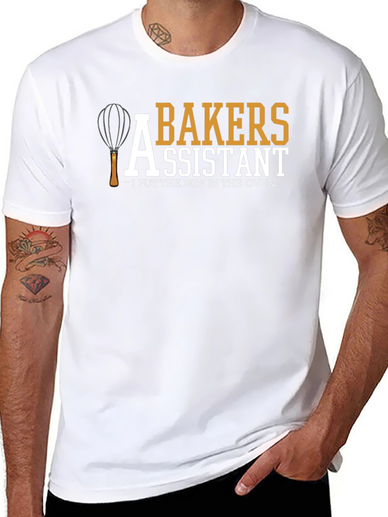 Bakers Assistant T-Shirt - I Put the Bun in the Oven