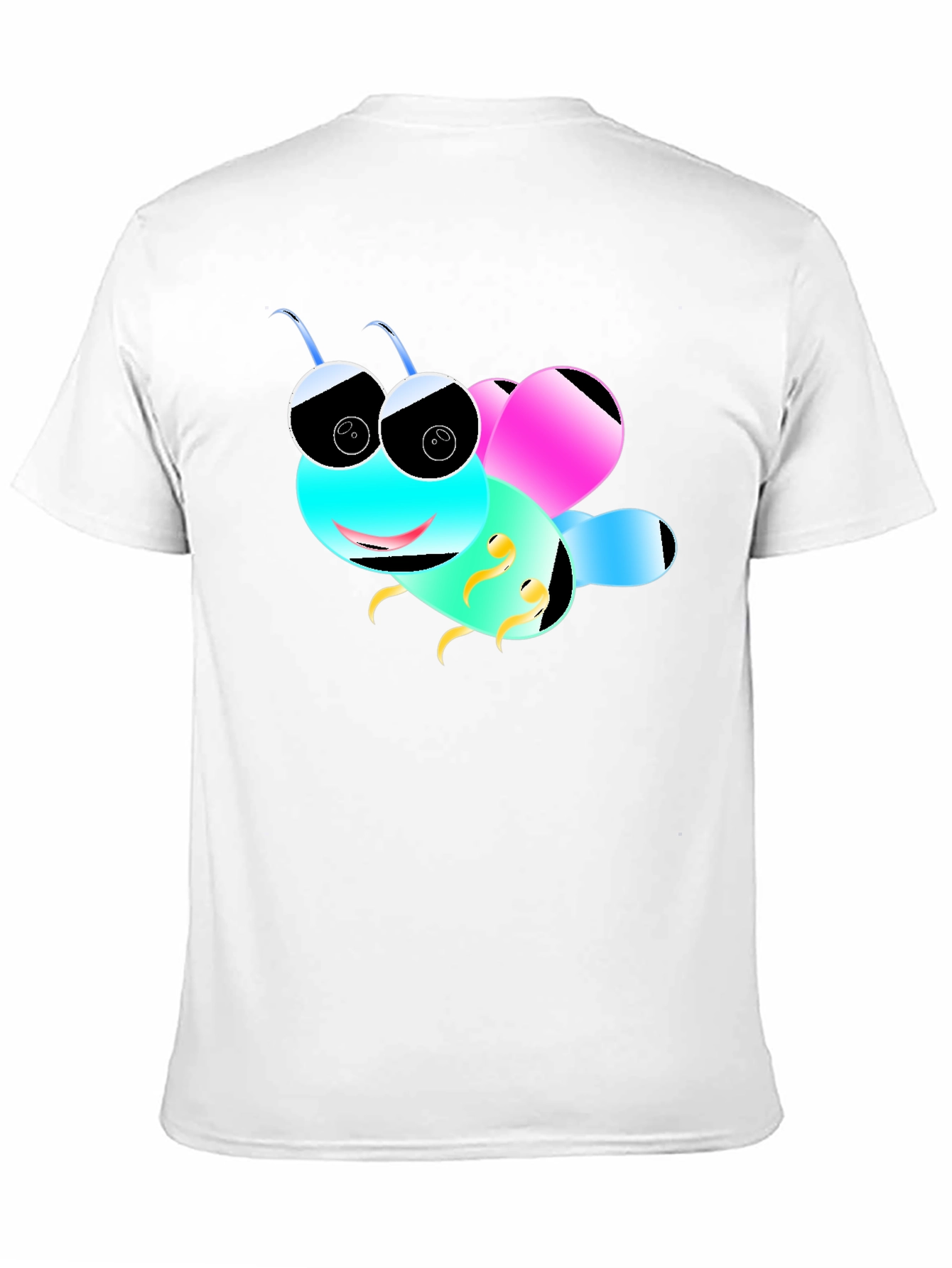 Cartoon Bee Black T-Shirt