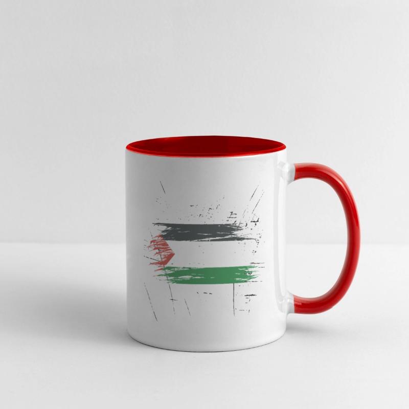 Abstract Palestinian Flag Brushstroke Design