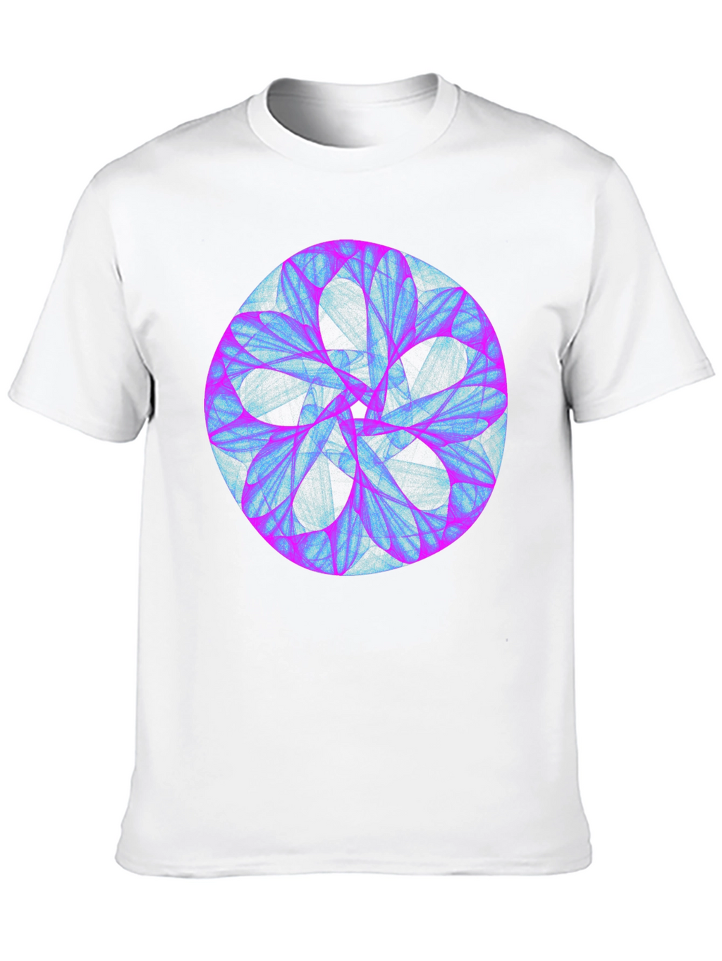 Abstract Mandala Graphic Print Black Tee