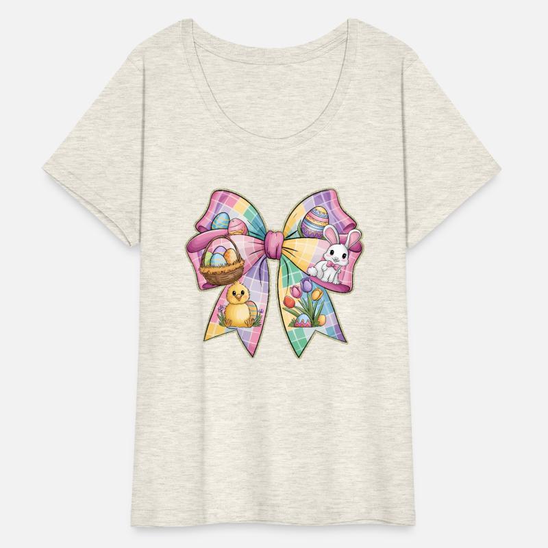 Adorable Easter Bow Design with Bunny and Chick