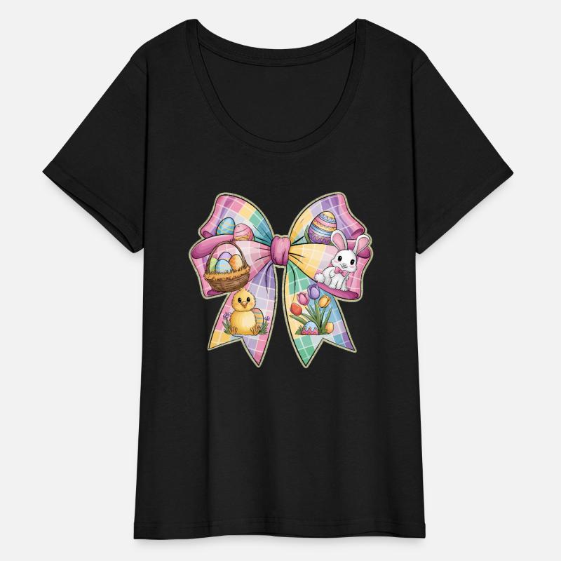 Adorable Easter Bow Design with Bunny and Chick