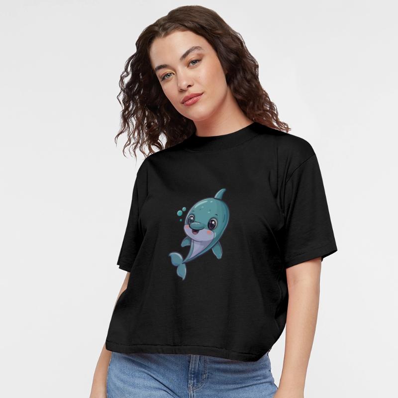 Adorable Smiling Dolphin Playful Pose