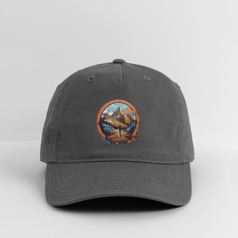 Adventure Tourer hiking in Mountains in Winter