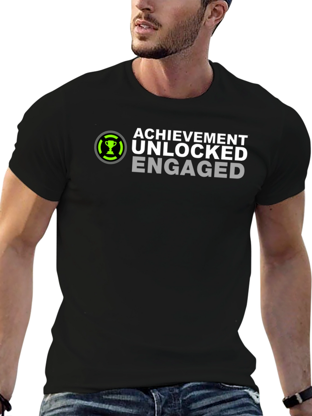 Achievement Unlocked Engaged Graphic T-Shirt