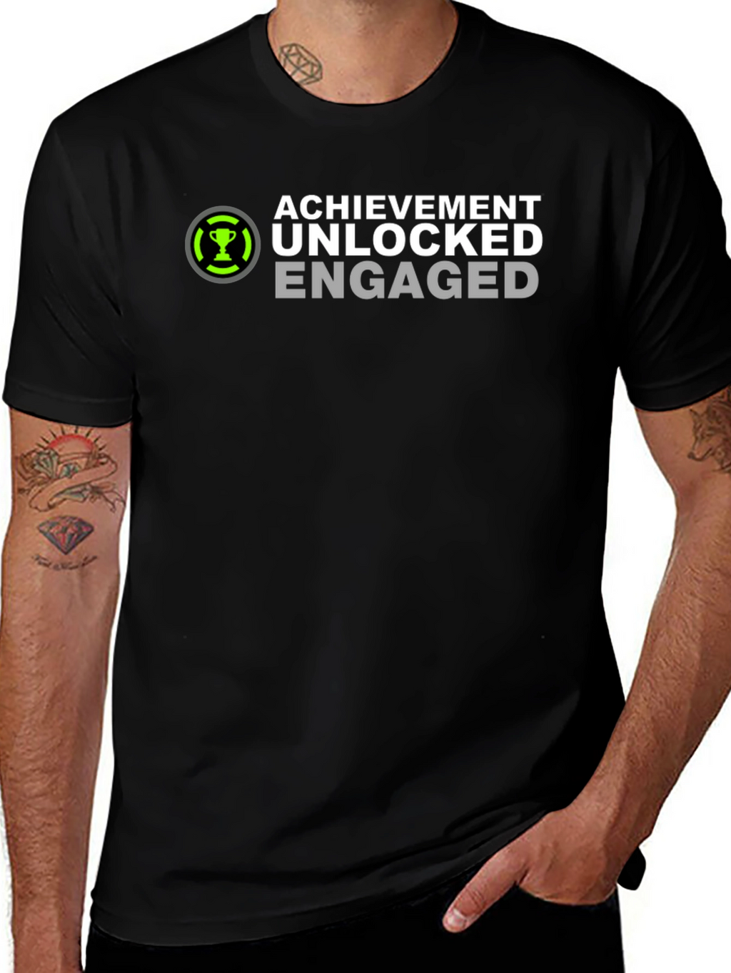 Achievement Unlocked Engaged Graphic T-Shirt
