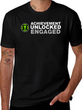 Achievement Unlocked Engaged Graphic T-Shirt