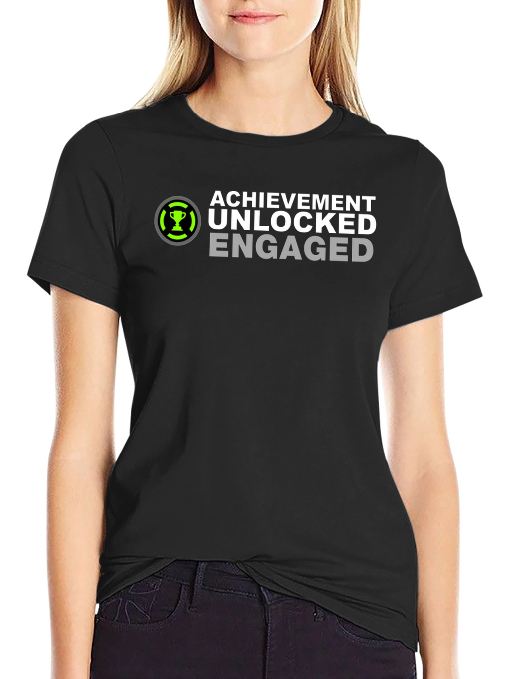 Achievement Unlocked Engaged Graphic T-Shirt
