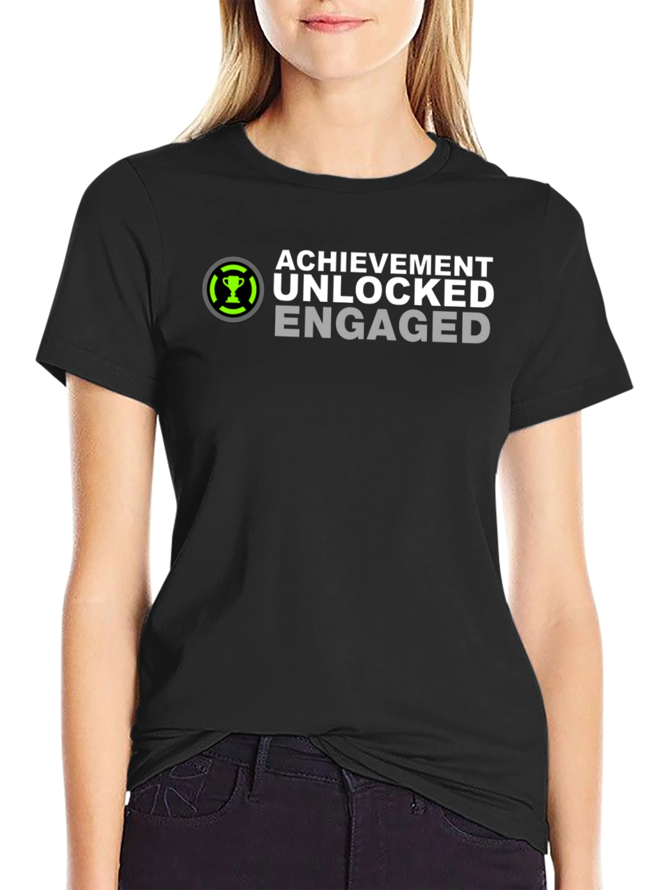 Achievement Unlocked Engaged Graphic T-Shirt