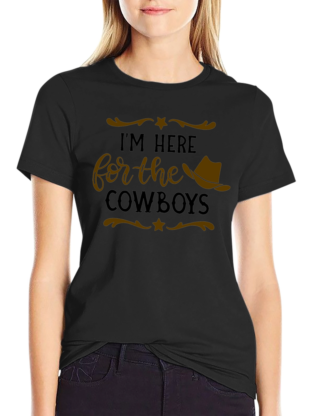 Im Here for the Cowboys Graphic T-Shirt