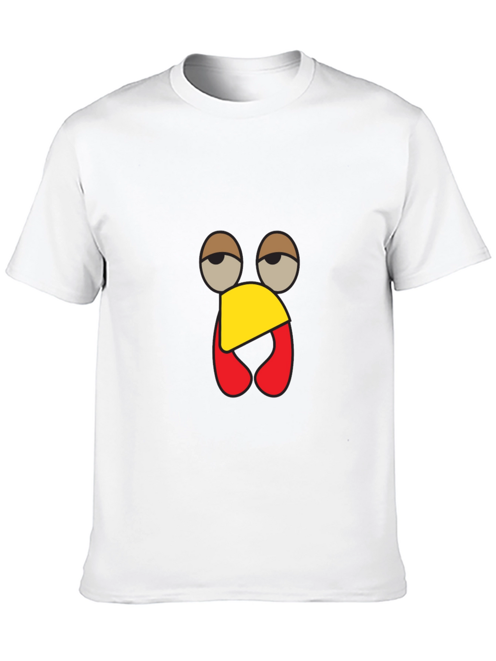 Funny Turkey Face Black T-Shirt
