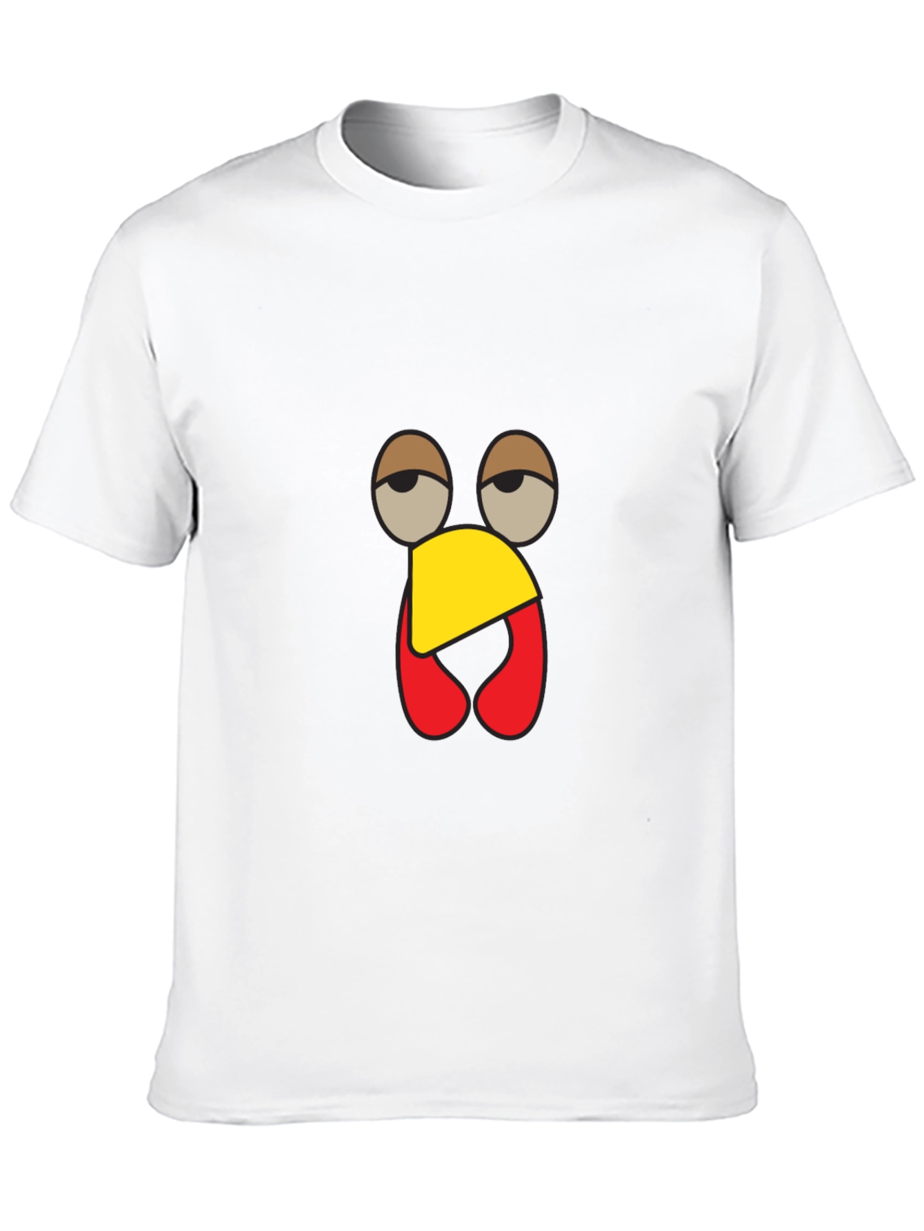 Funny Turkey Face Black T-Shirt