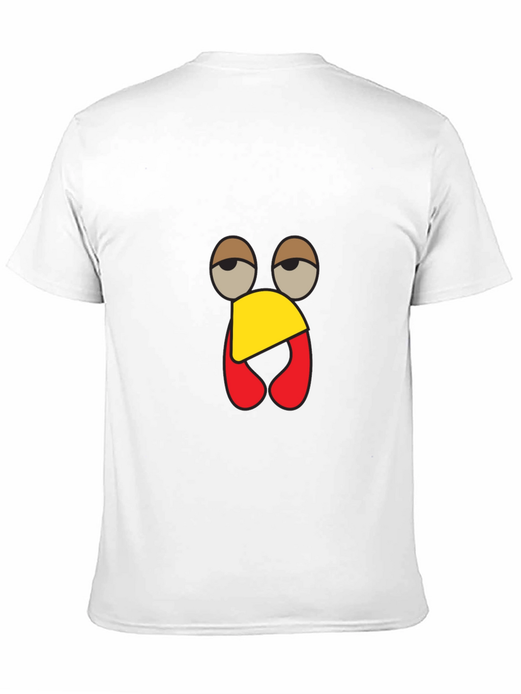 Funny Turkey Face Black T-Shirt