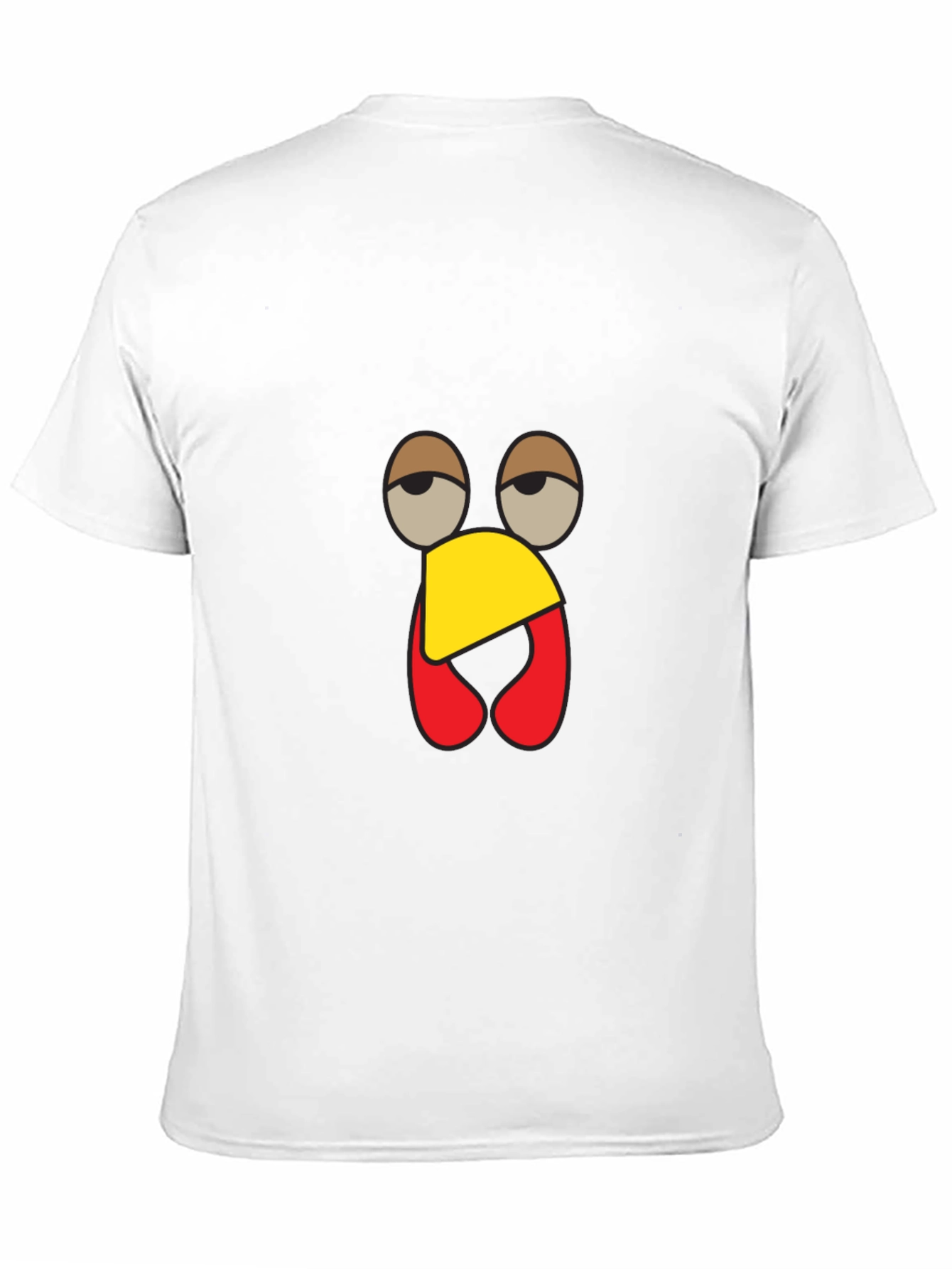Funny Turkey Face Black T-Shirt
