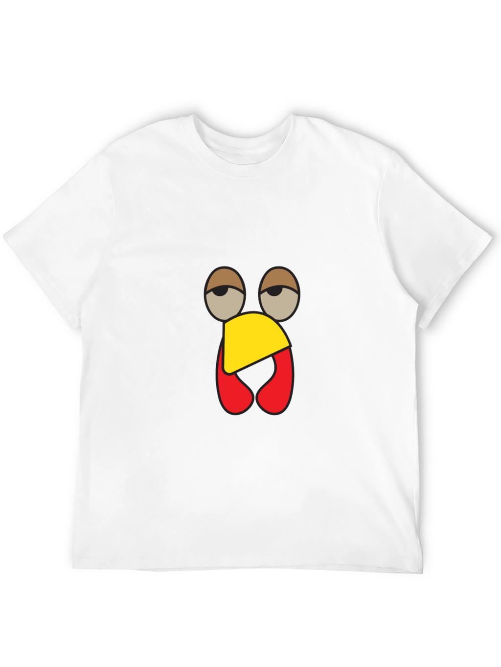 Funny Turkey Face Black T-Shirt