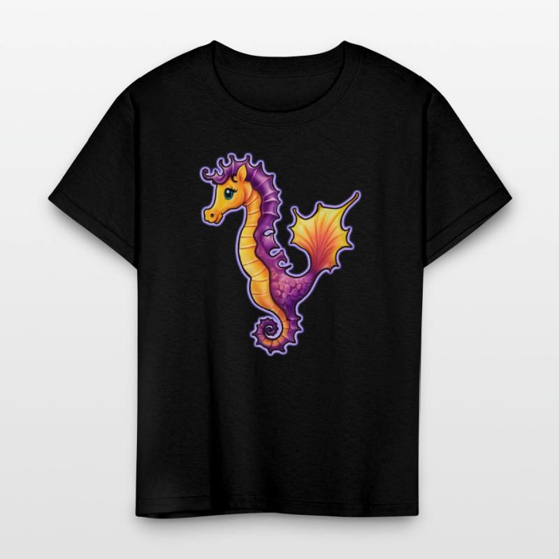 AI Airbrushed Seahorse Ocean Cartoon
