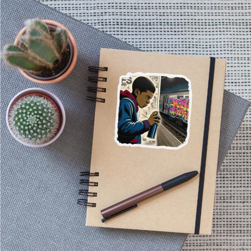 AI Teen in Underground Subway Layup -Masked Border