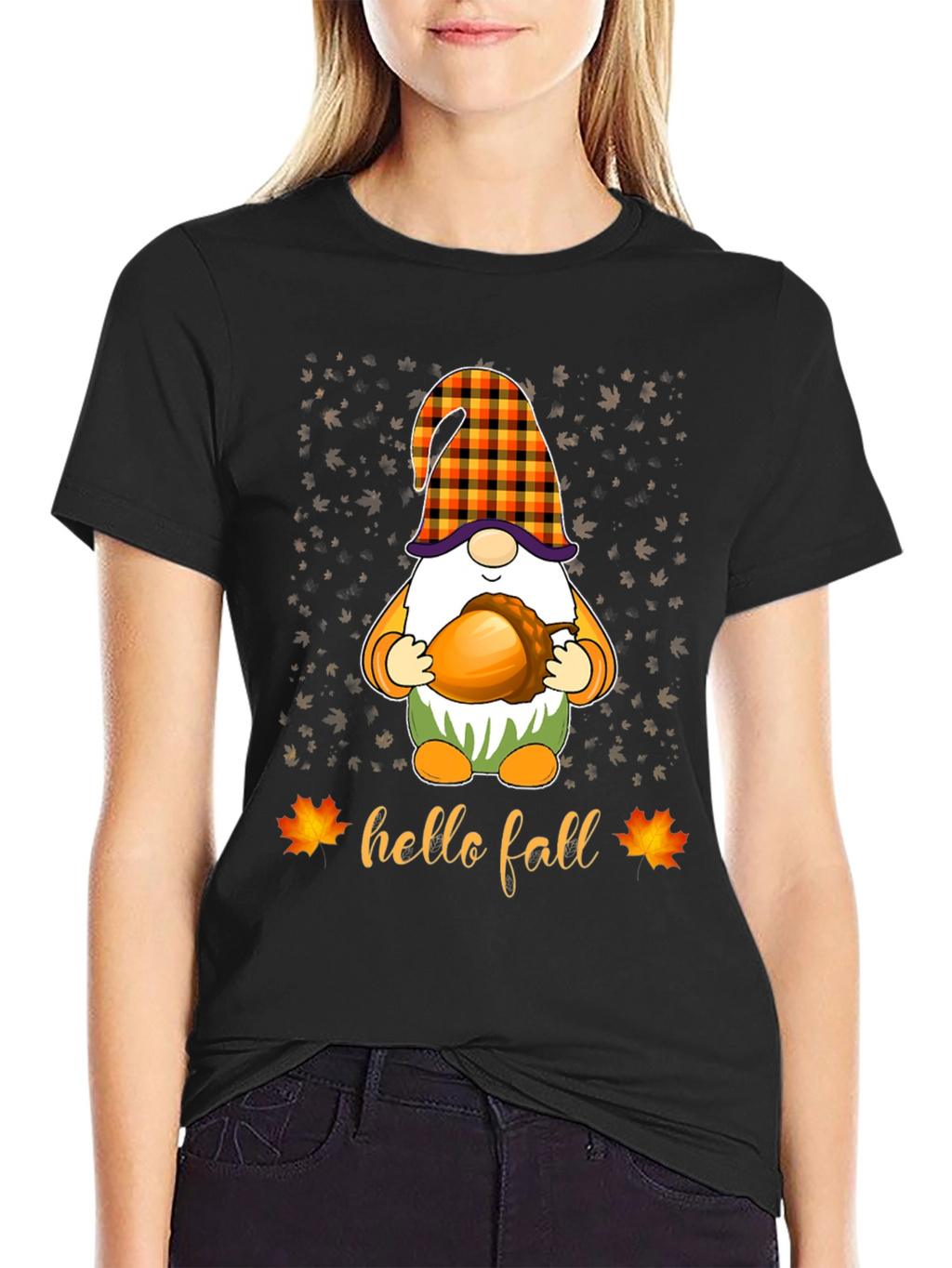 Hello Fall Gnome T-Shirt - Autumn Apparel