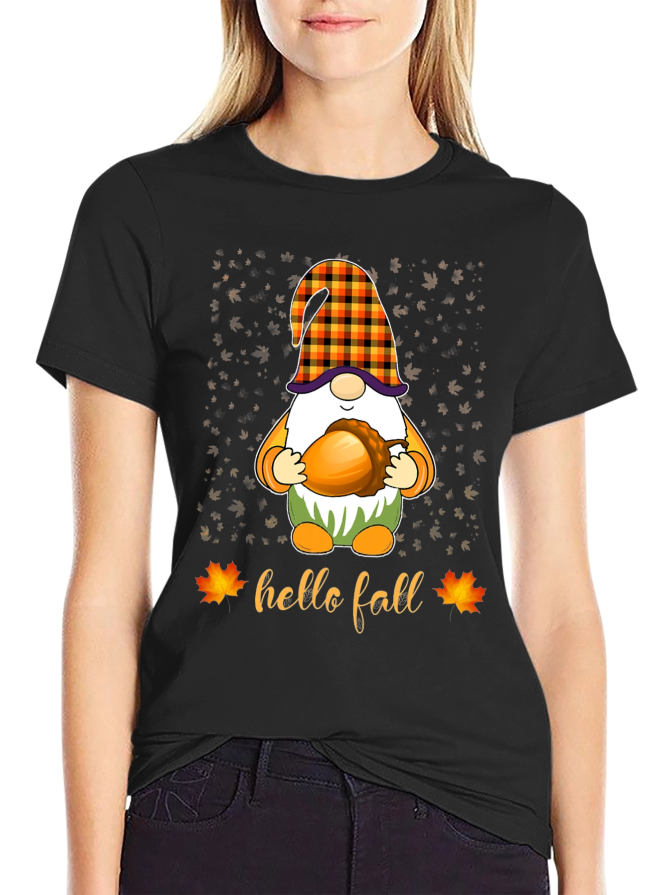 Hello Fall Gnome T-Shirt - Autumn Apparel
