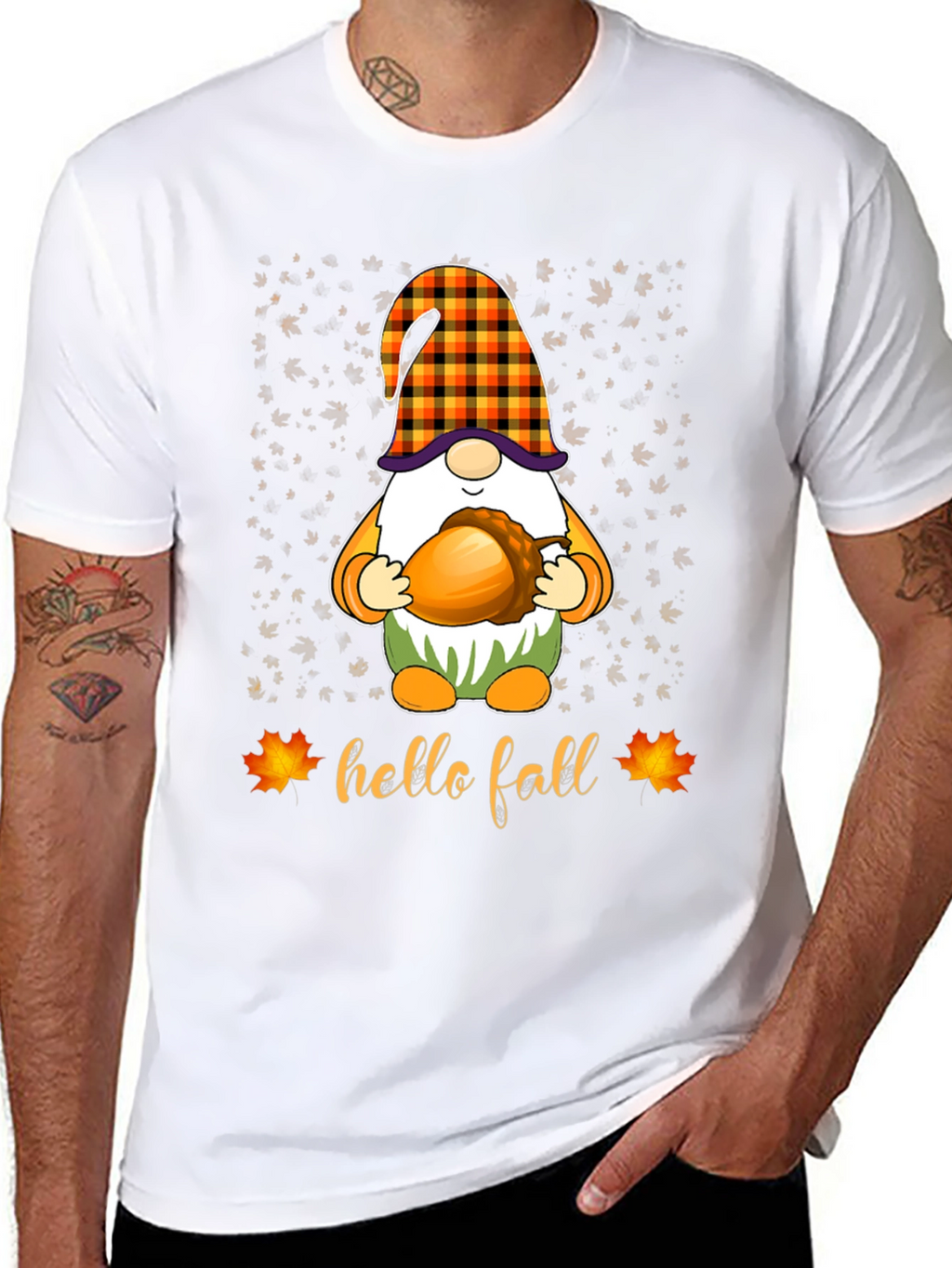 Hello Fall Gnome T-Shirt - Autumn Apparel