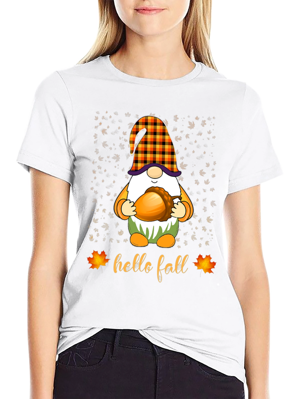 Hello Fall Gnome T-Shirt - Autumn Apparel