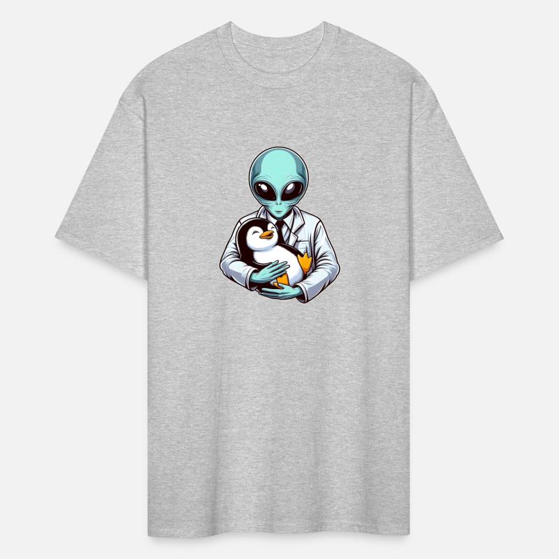 Alien Embracing Penguin