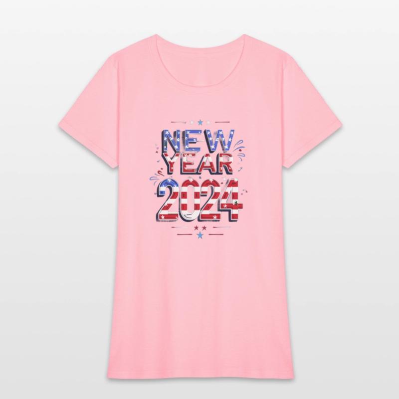 American Flag new year 2024