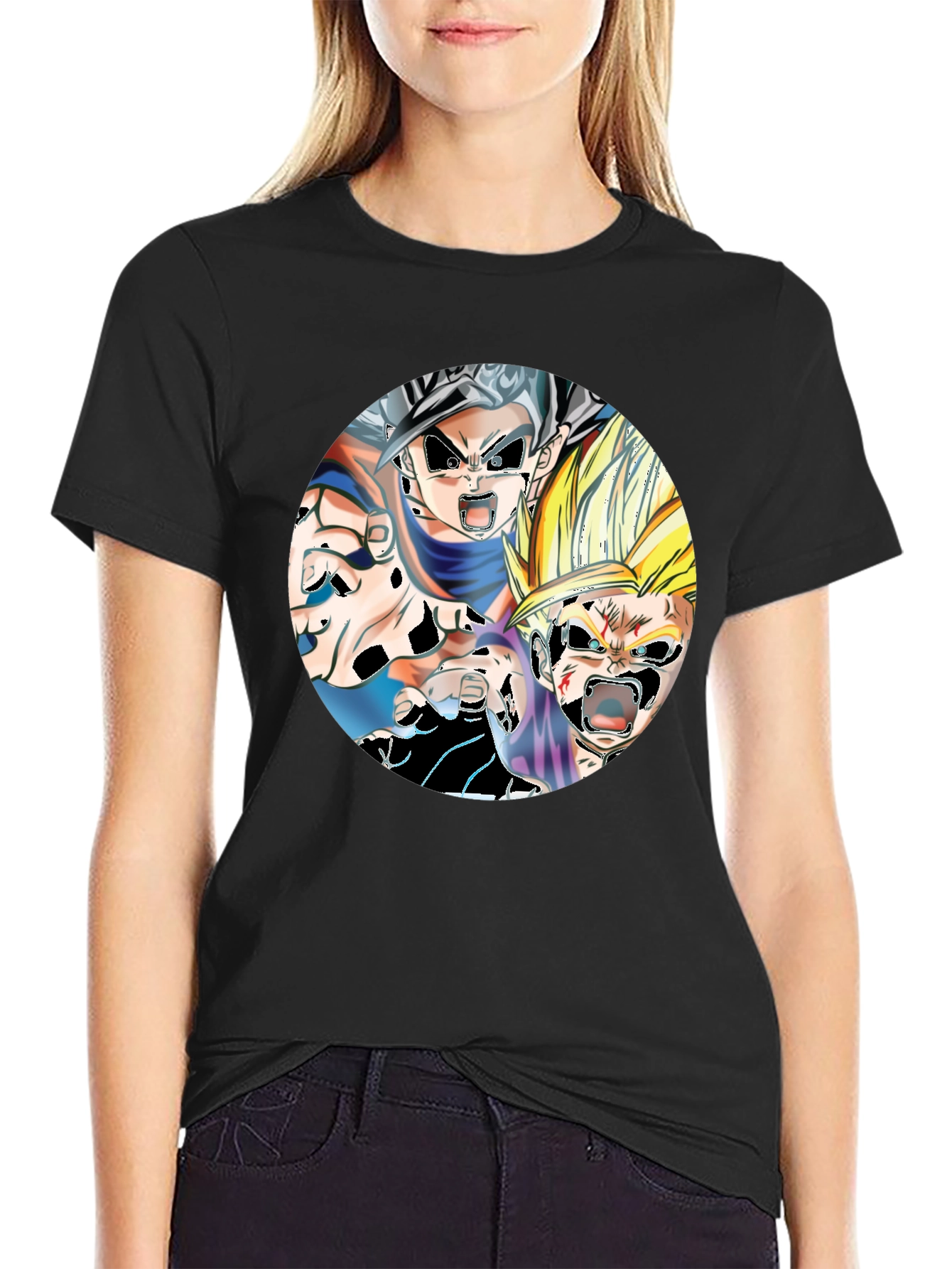Dragon Ball Z Graphic Tee - Black Cotton Blend Shirt