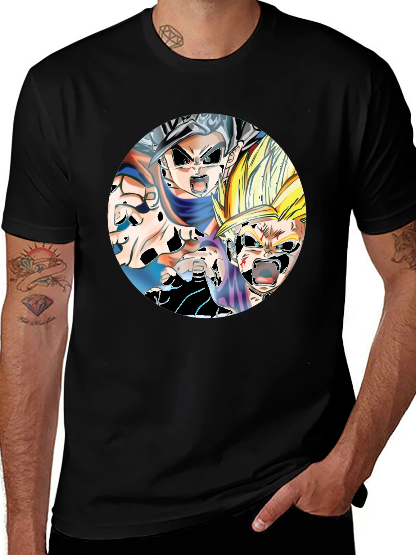 Dragon Ball Z Graphic Tee - Black Cotton Blend Shirt
