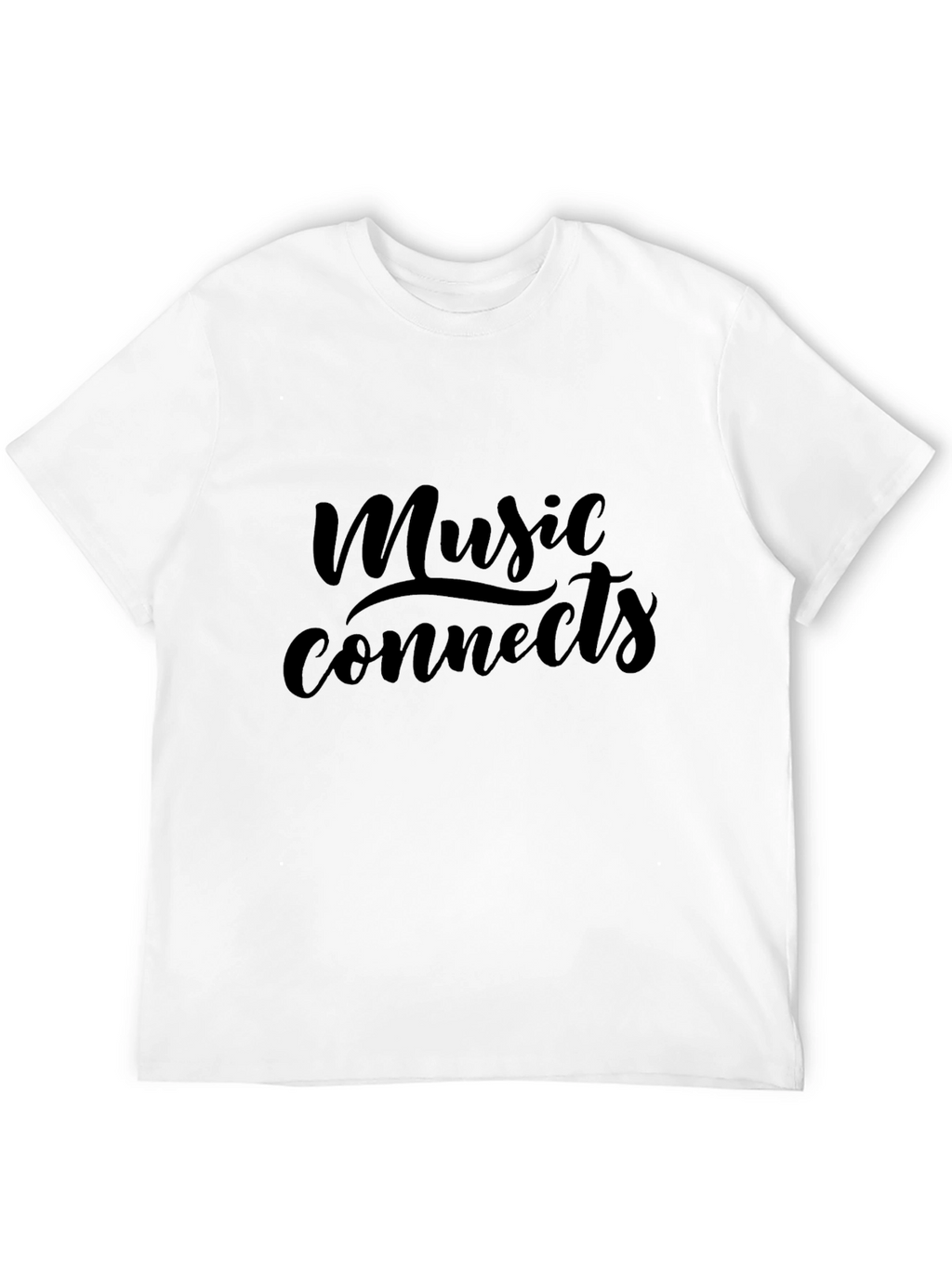 Music Connects Black Graphic Tee - Soft Cotton