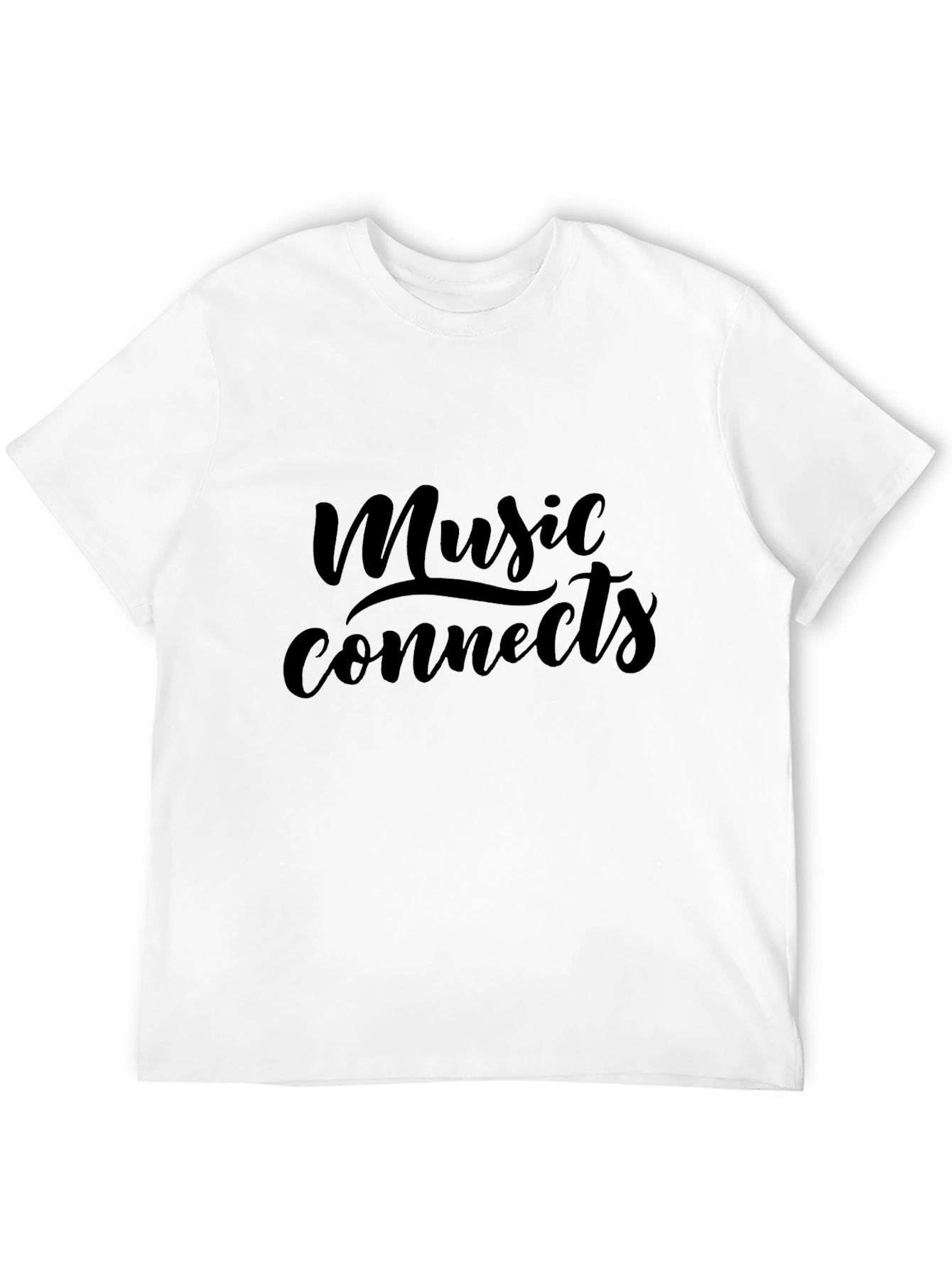 Music Connects Black Graphic Tee - Soft Cotton