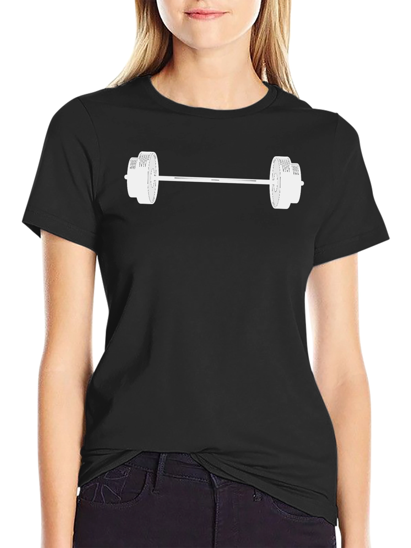 Barbell Graphic Black T-Shirt - Gym Workout Apparel