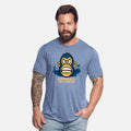 Angry ape cartoon with bold supremacy quote
