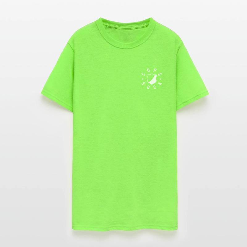 Anti Police Shirt, Cops Suck Badge Pocket Design