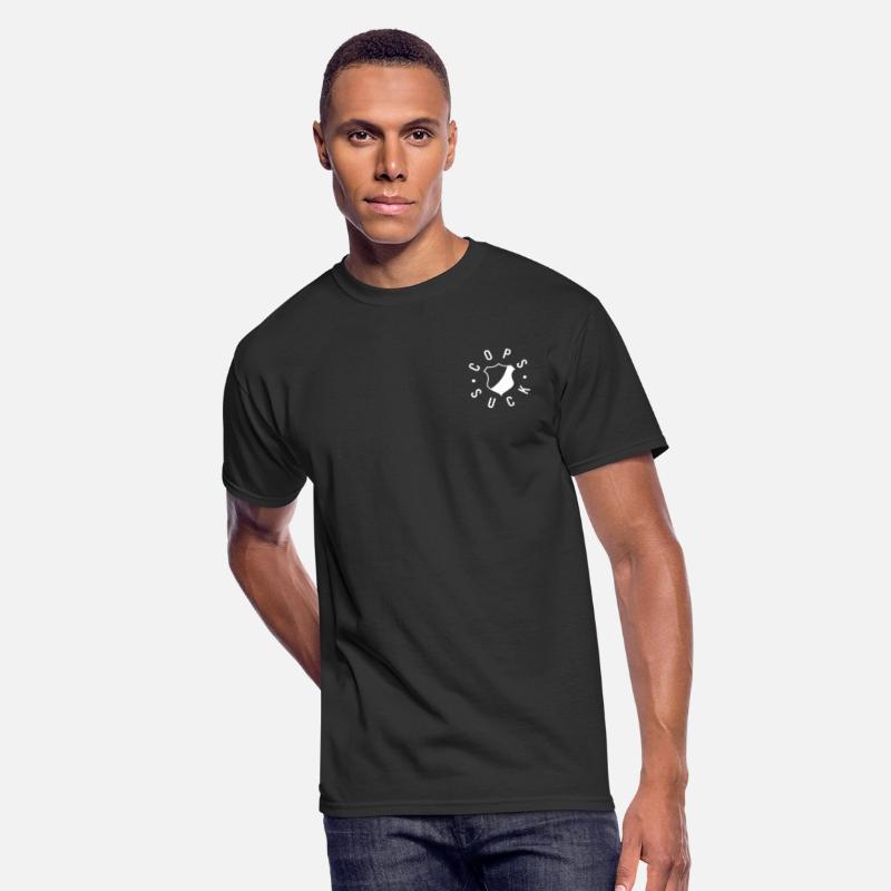 Anti Police Shirt, Cops Suck Badge Pocket Design