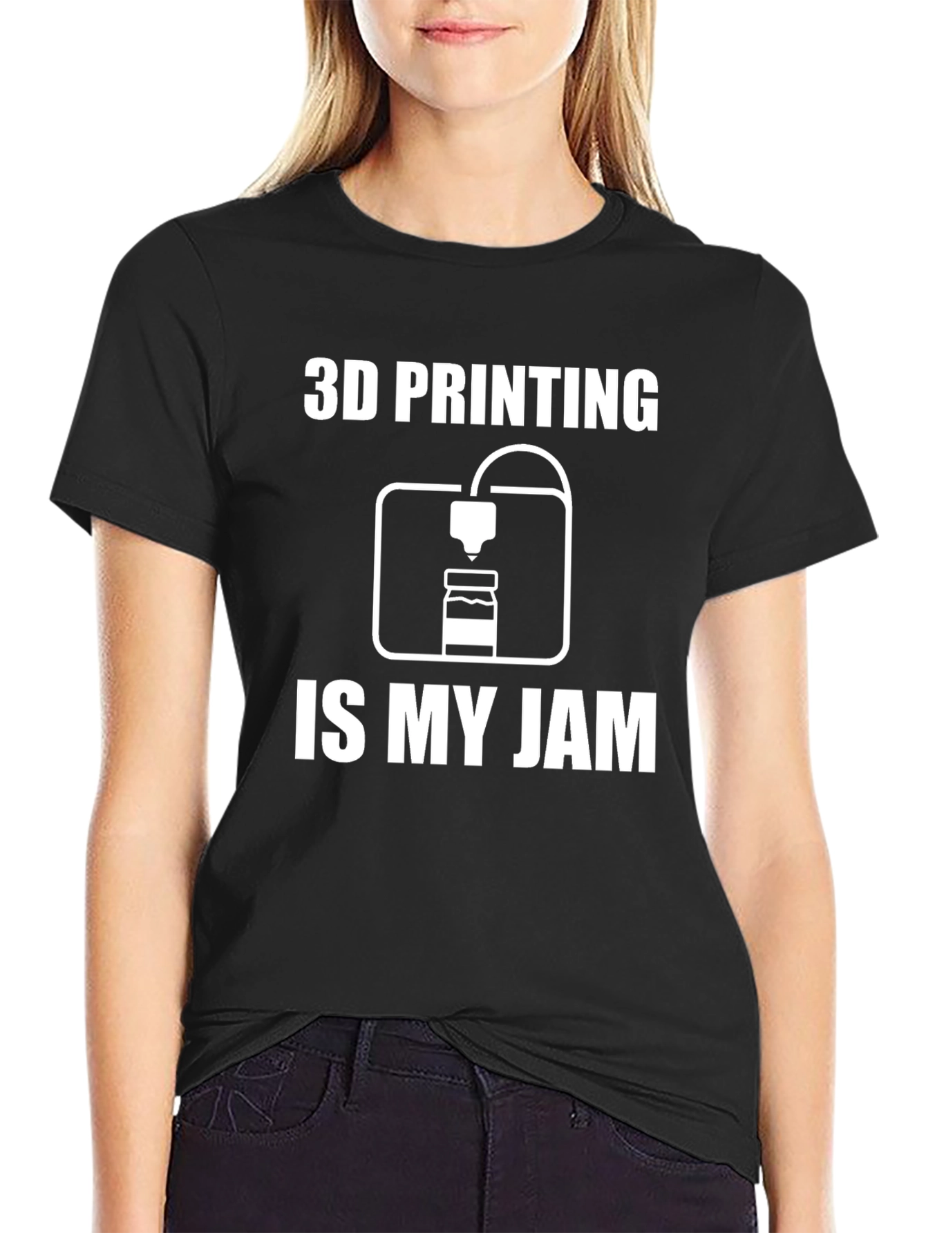 3D Printing Is My Jam T-Shirt - Black Graphic Tee