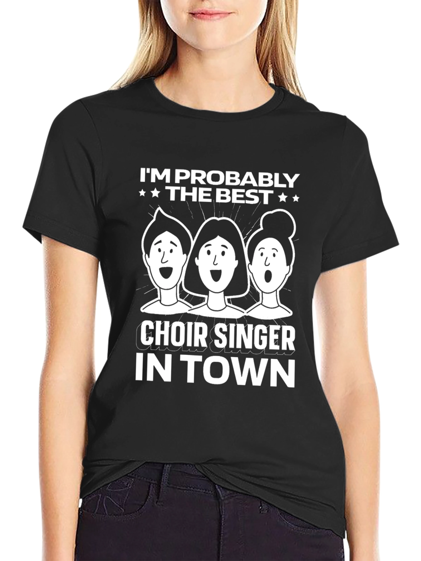 Best Choir Singer T-Shirt - Black Graphic Tee