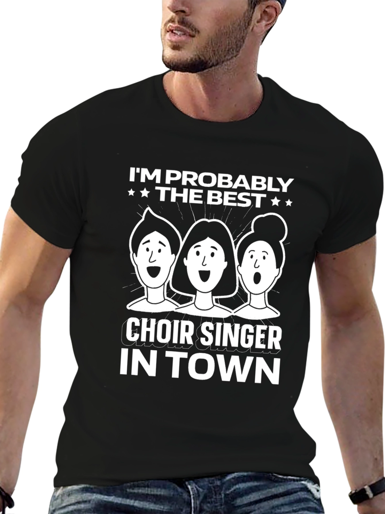 Best Choir Singer T-Shirt - Black Graphic Tee