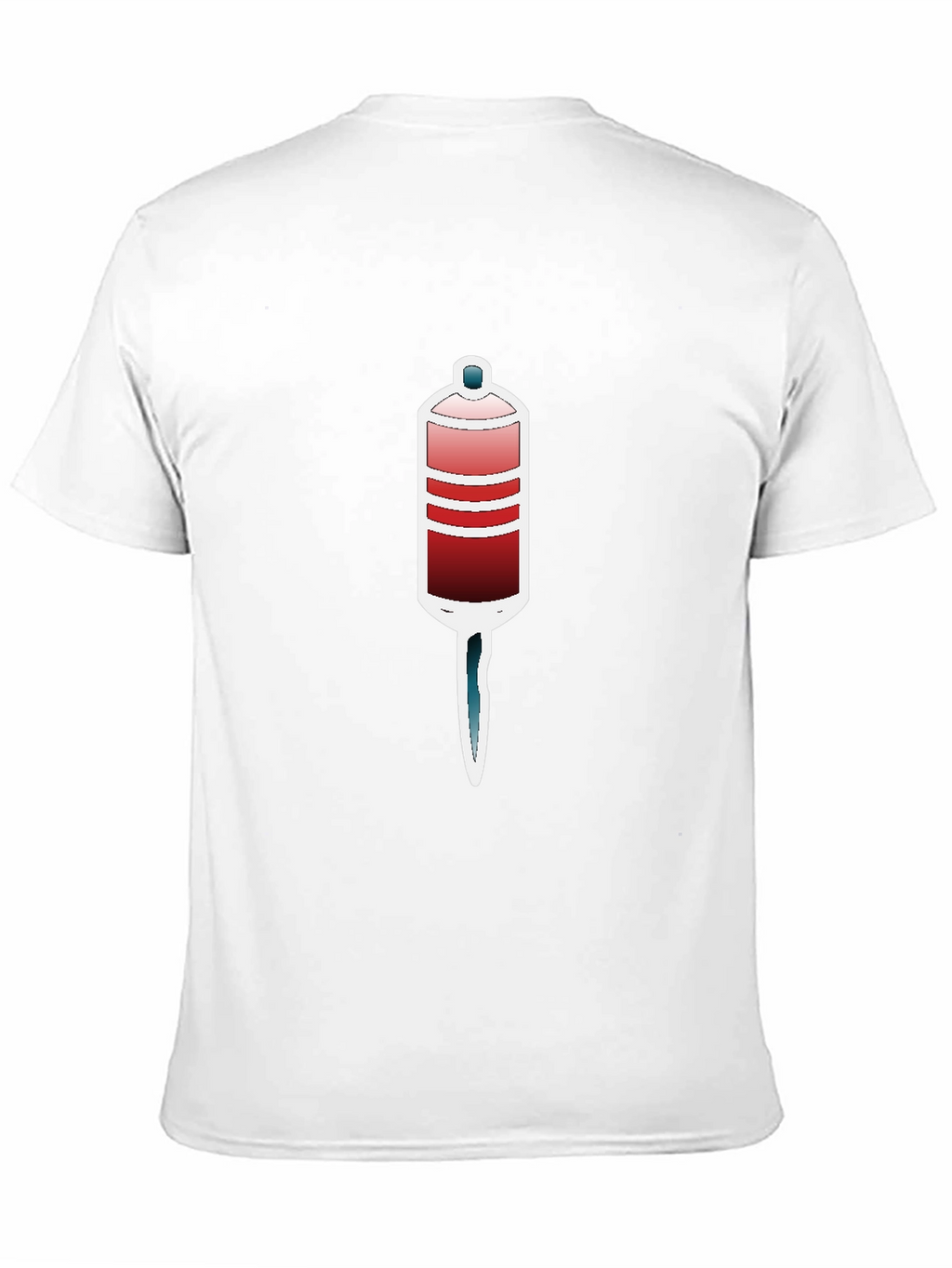 Unique Graphic Tee - Red and Blue Tube Design