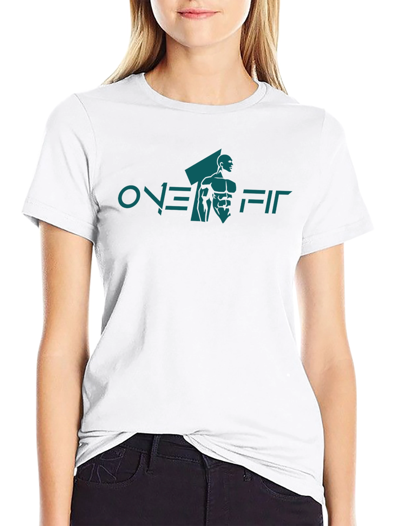 Over Fit Black Graphic Tee