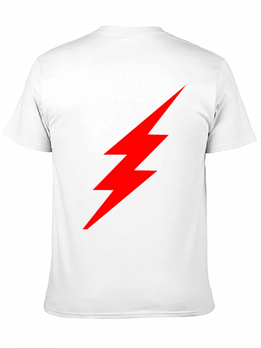 Black T-Shirt with Red Lightning Bolt Graphic