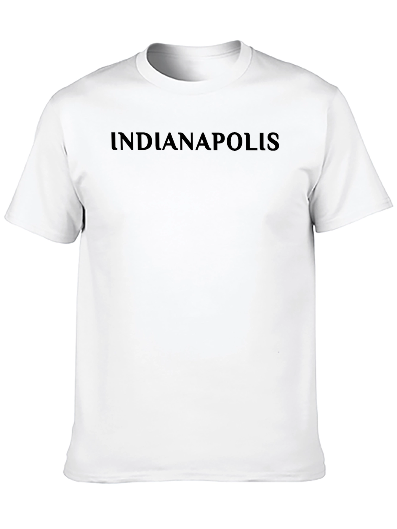 Indianapolis T-Shirt - Black Crew Neck Tee