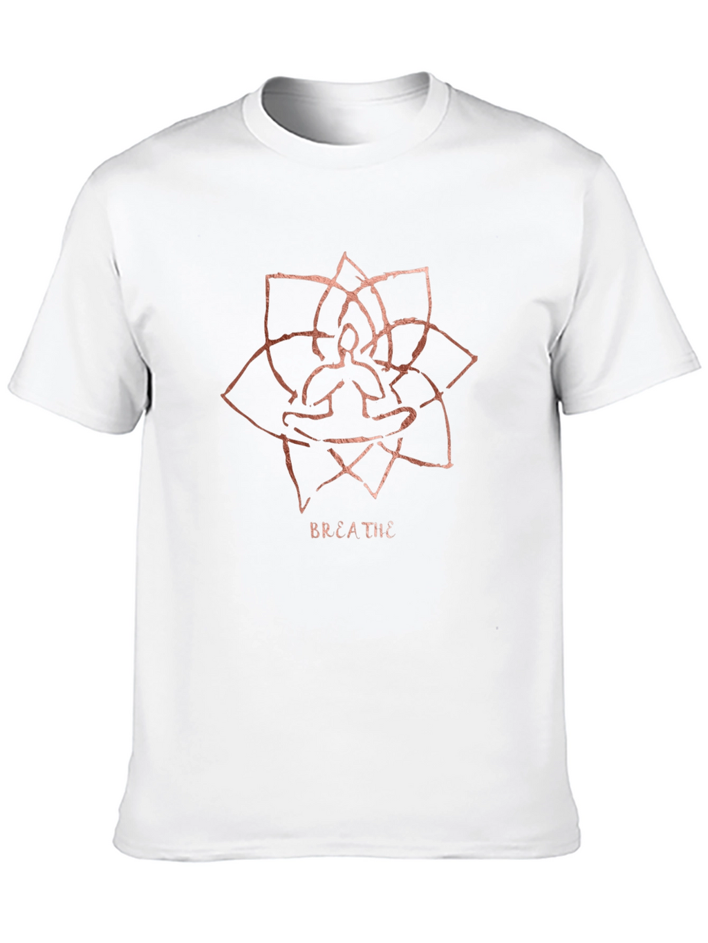 Breathe Lotus Meditation Graphic T-Shirt