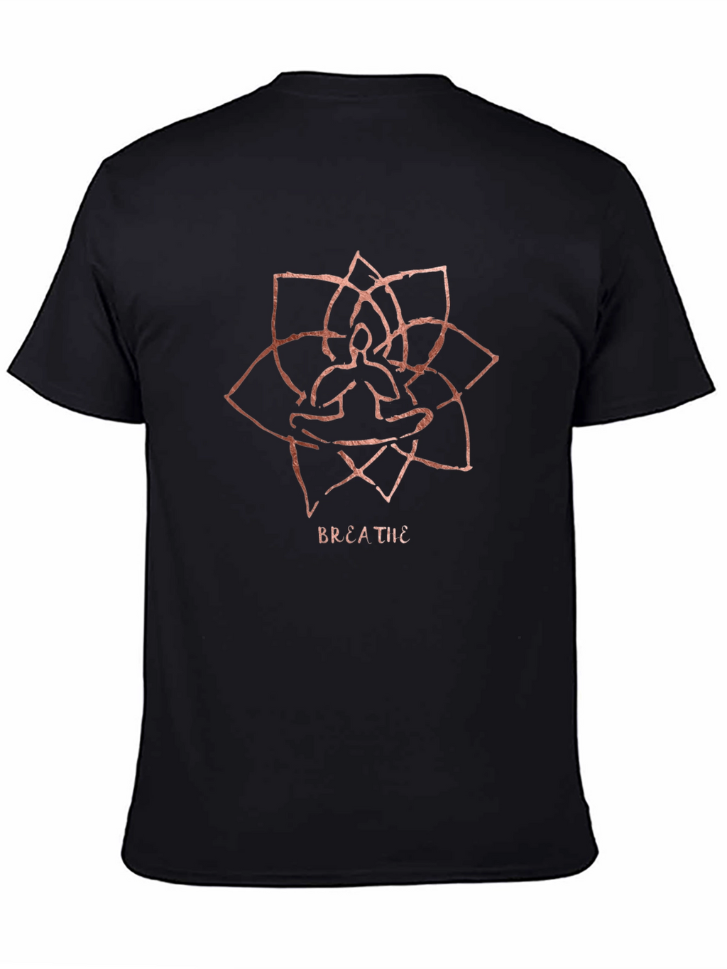 Breathe Lotus Meditation Graphic T-Shirt