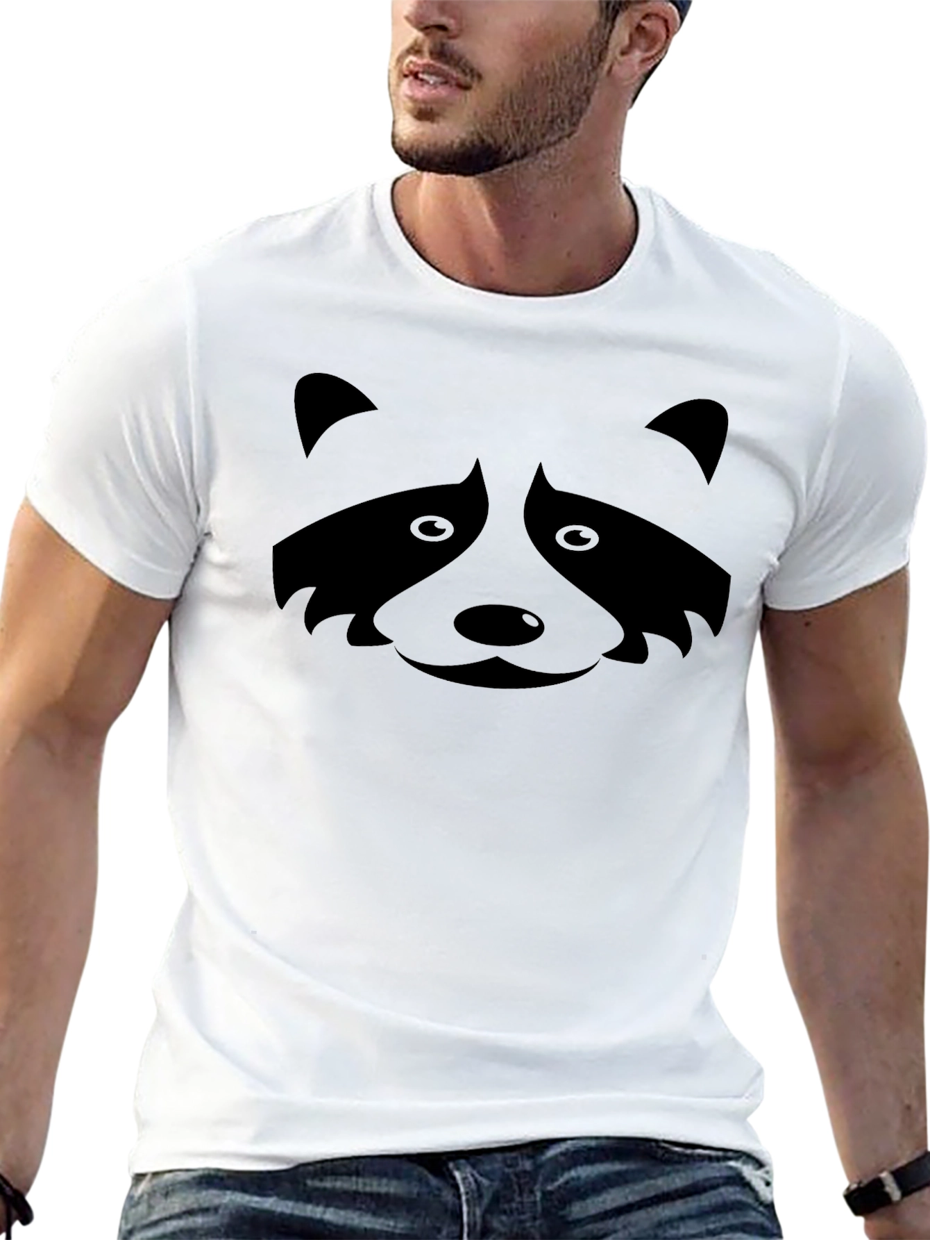 Black Raccoon Graphic T-Shirt