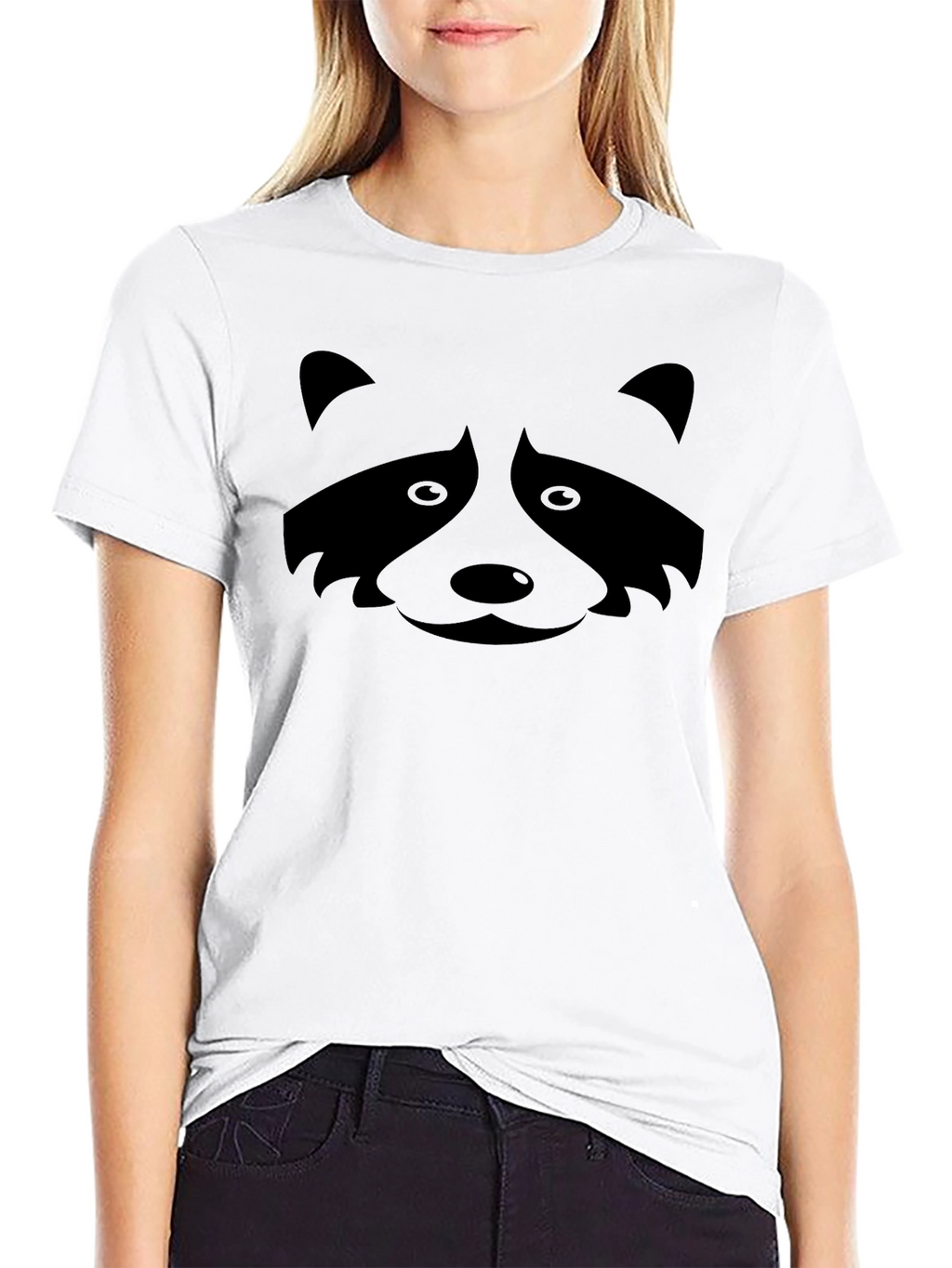 Black Raccoon Graphic T-Shirt