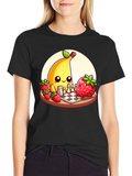 Banana vs Strawberry Chess T-Shirt