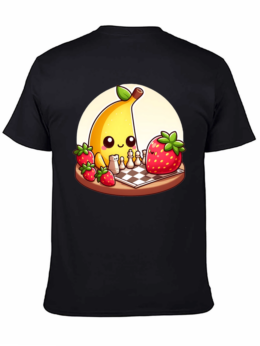 Banana vs Strawberry Chess T-Shirt