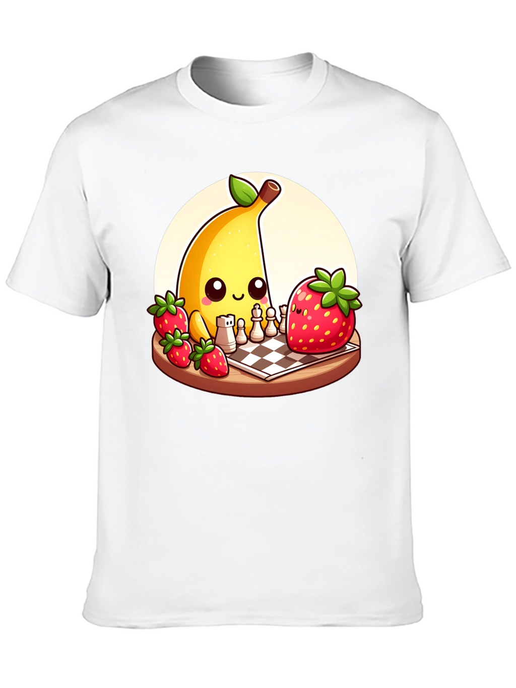 Banana vs Strawberry Chess T-Shirt