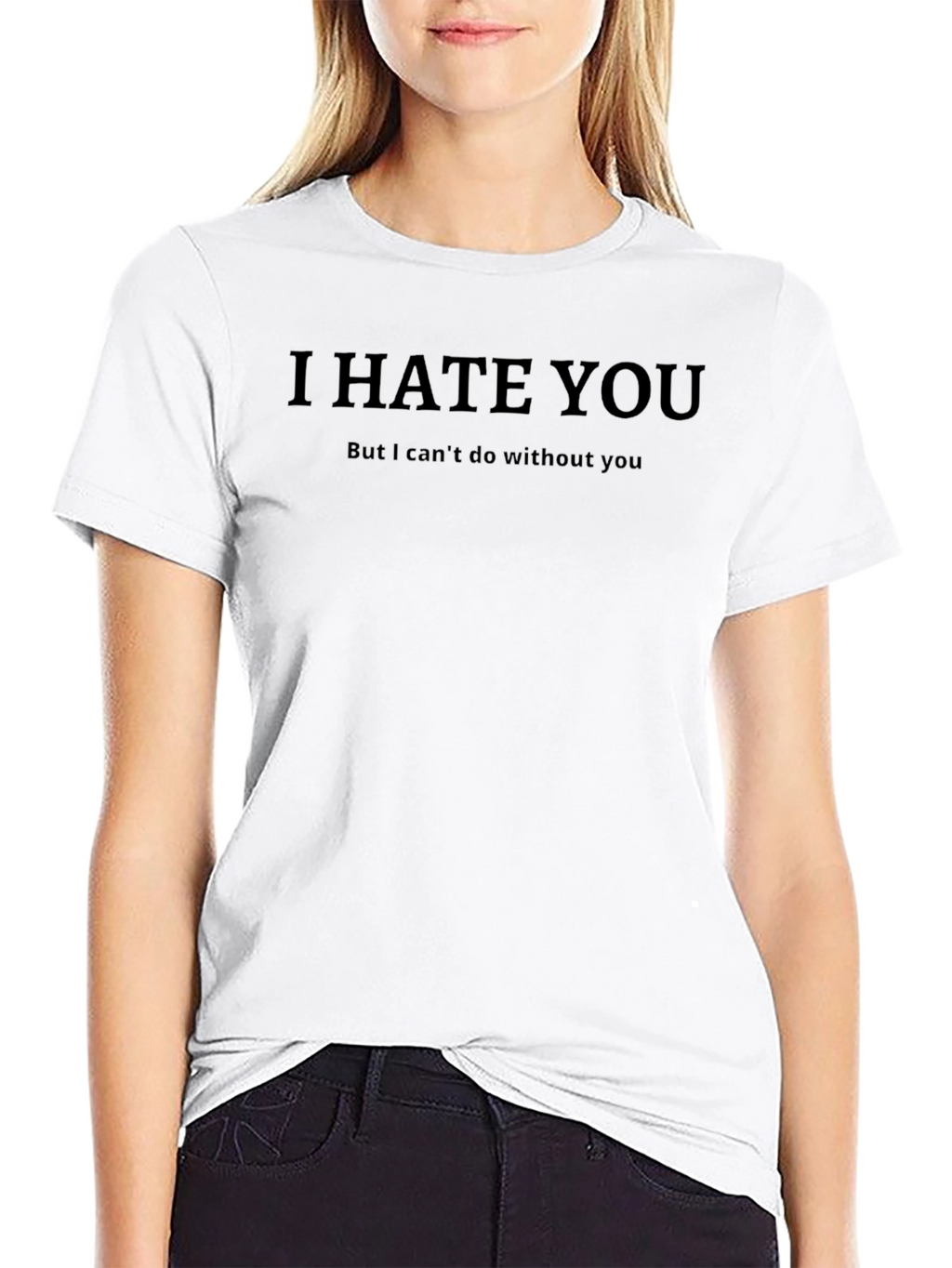 I Hate You Graphic T-Shirt - Mens Black Tee